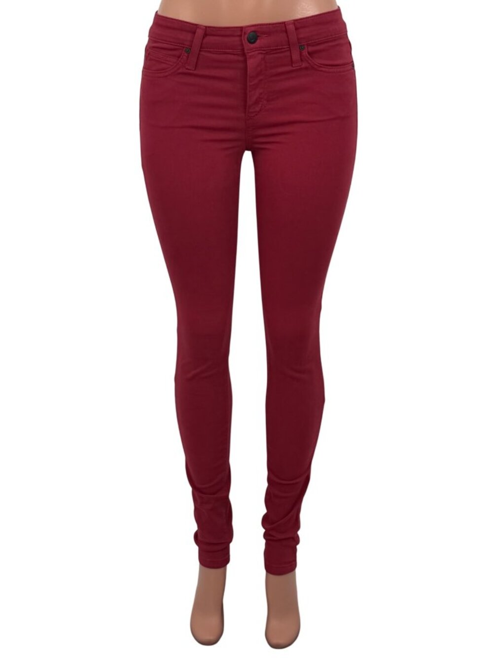 VTG Joes Jeans Burgundy Mid-Rise Skinny Jeggings| Indie Sleaze Tumblr Soft Modal - Picture 2 of 16